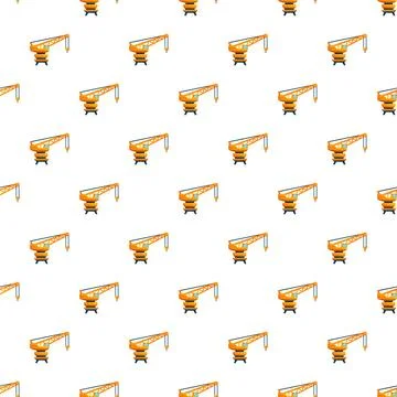 Construction crane cartoon repeating pattern for backgrounds Illustrazione stock