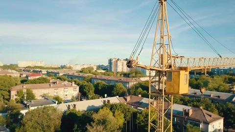 Construction Crane in the City Stock-Footage 86379788