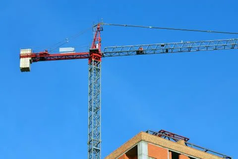 Construction crane closeup Stock Photos