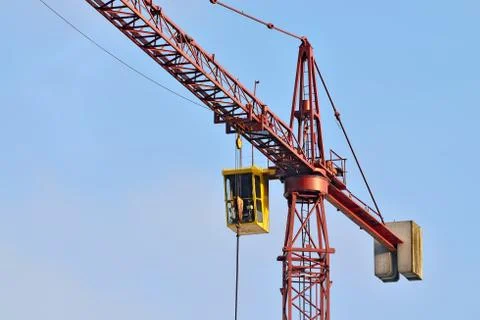 Construction crane closeup Stock Photos