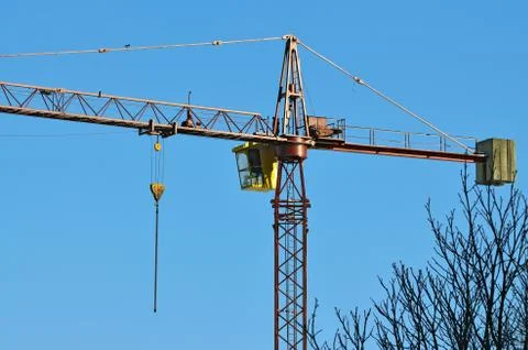 Construction crane closeup Stock Photos