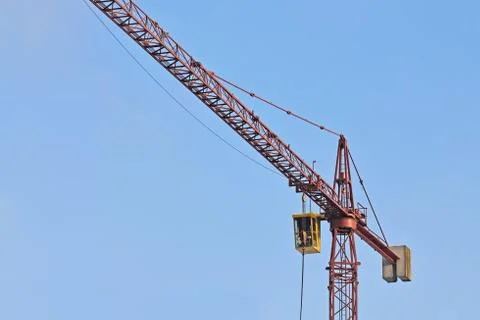 Construction crane closeup Stock Photos
