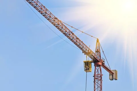 Construction crane closeup Stock Photos