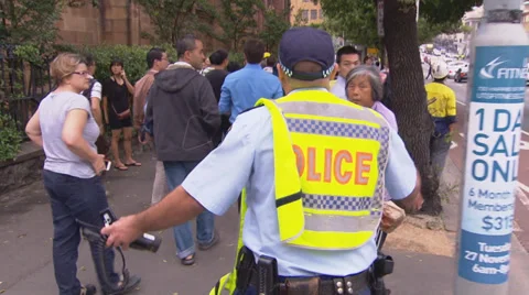 Construction crane collapses during building site fire &amp; accident PT3 Stock Footage 30333180