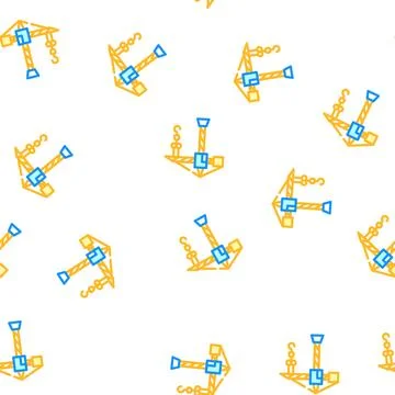 Construction crane color icon vector isolated illustration Stock Illustration