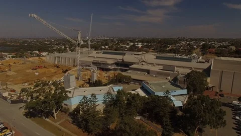 Construction crane construction site aerial footage collection Stock Footage 103526427