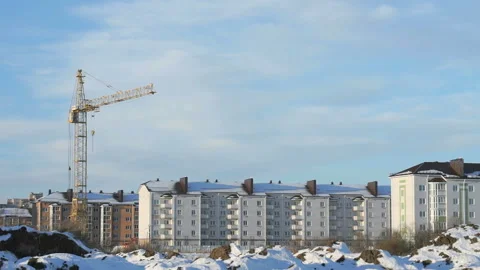 Construction crane at construction site Vidéo 103548295