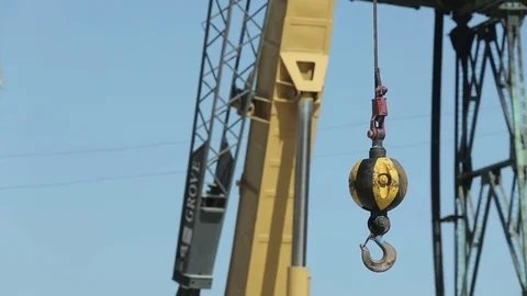 Construction crane detail Stock Footage 77048601