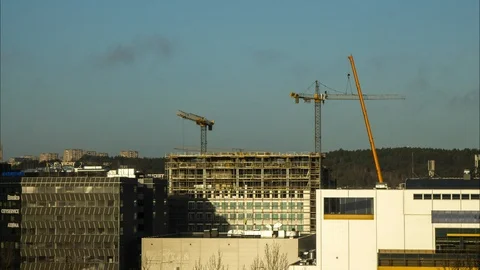 Construction Crane dismantlement 動画素材 122920768