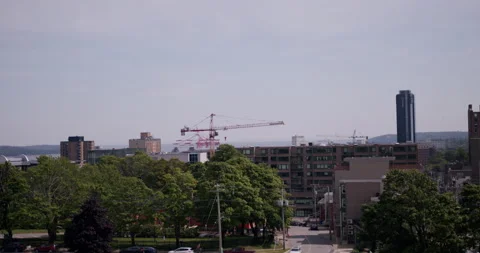 Construction Crane Downtown Halifax Stock Footage 202013624