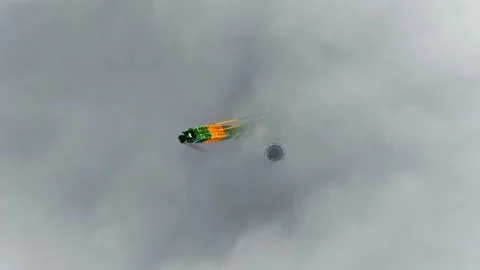 Construction Crane Emerging Through Dense Fog Stock-Footage 331067442