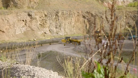 Construction Crane Extending at Excavation site Stock Footage 127035902