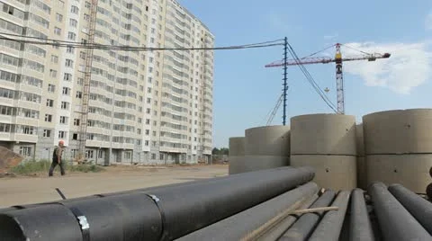 Construction crane Stock Footage 12711764