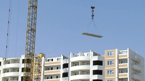 Construction crane Stock Footage 12713416