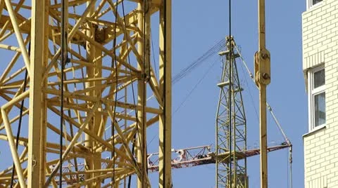 Construction crane Stock Footage 12714239