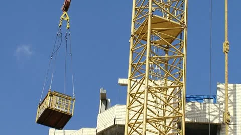 Construction crane Stock Footage 12714314