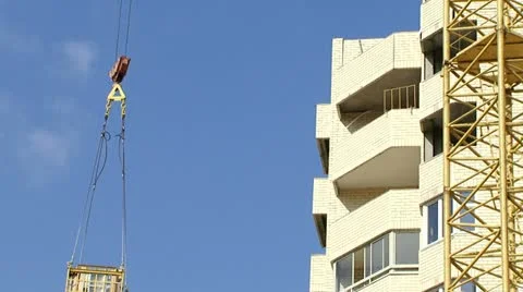 Construction crane Stock Footage 12714352