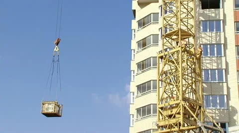 Construction crane Stock Footage 12714371