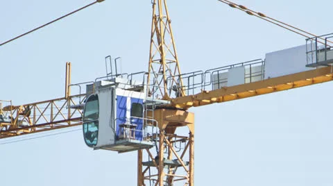 Construction Crane Stock Footage 25592482
