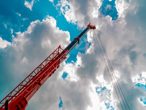 Construction crane Stockbeeldmateriaal 78264083