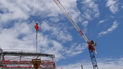 Construction crane Stock Footage 91541854