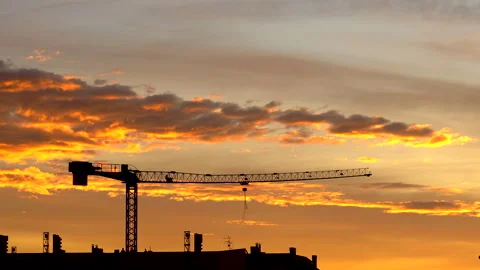Construction crane Stock Footage 261731225