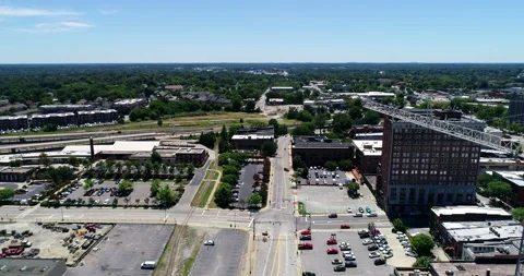 Construction crane in Greensboro Stock Footage 206245641