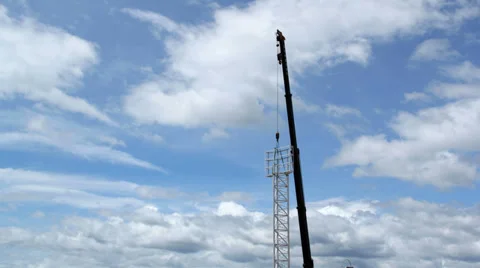 Construction crane hook  Video stock 37043963