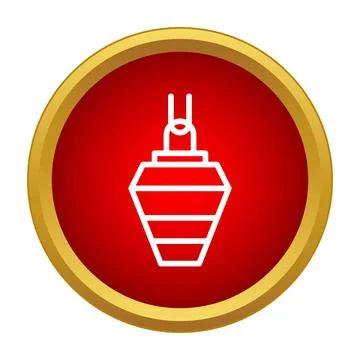 Construction crane hook hoist lifting icon concept Ilustración de archivo