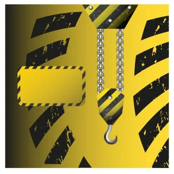 Construction crane hook Stock Illustration