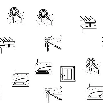 Construction crane house work vector seamless pattern イラスト素材