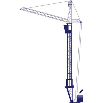 Construction crane icon flat vector corporate logo Stock Illustration