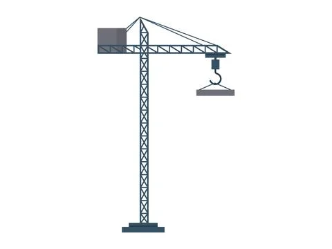 Construction crane icon symbolizing building or infrastructure development Ilustración de archivo