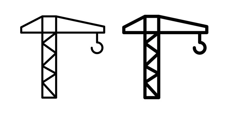 Construction crane icon vector design. EPS10 Stock Illustration