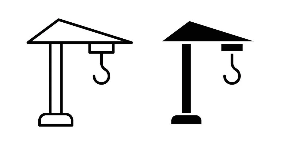 Construction crane icon vector symbol graphics Stock Illustration
