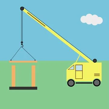 Construction crane Stock Illustration