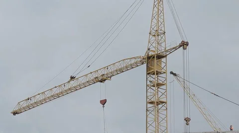 Construction crane industrial Stock Footage 63379865