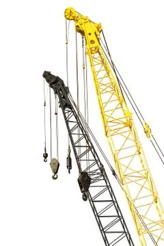 Construction crane isolated Stock Photos