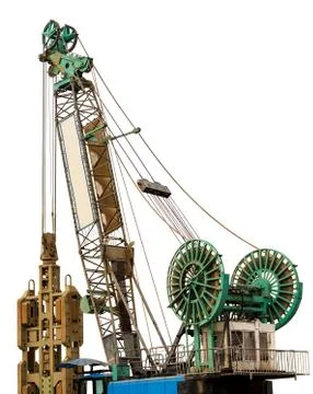 Construction crane isolated Stock Photos