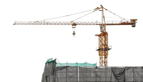 Construction crane isolated Stock Photos