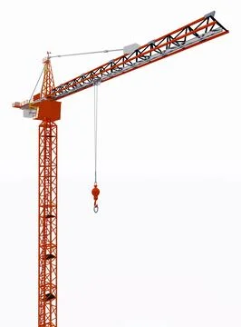 Construction crane isolated on white background Stock Illustration