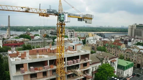 Construction crane. Kyiv Stock Footage 143466815