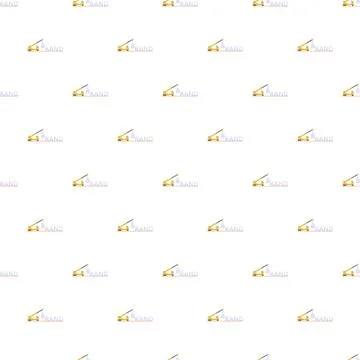 Construction crane lifting generic bitcoin cryptocurrency logo seamless patte Stock Illustration