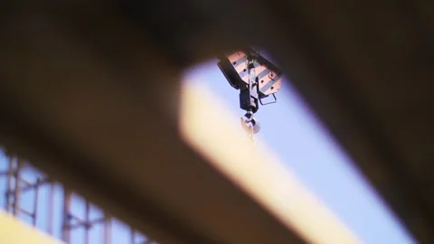 Construction crane lifts a load at a construction site close-up Stock Footage 156714472