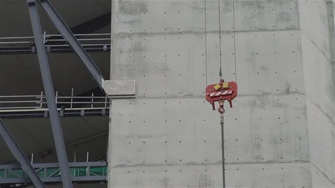 Construction - crane line going up Stock Footage 93202654