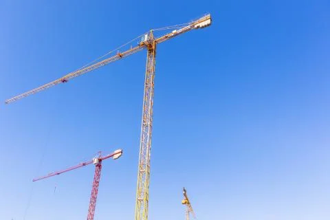 Construction Crane Machines Stock Photos