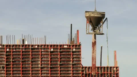 Construction crane moving down. Stock Footage 20510940