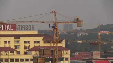 Construction Crane Moving Video stock 55180727