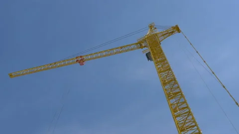 Construction crane is moving. Stock Footage 197550579