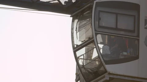 Construction Crane Operator Shaking Leg Stock Footage 224354194